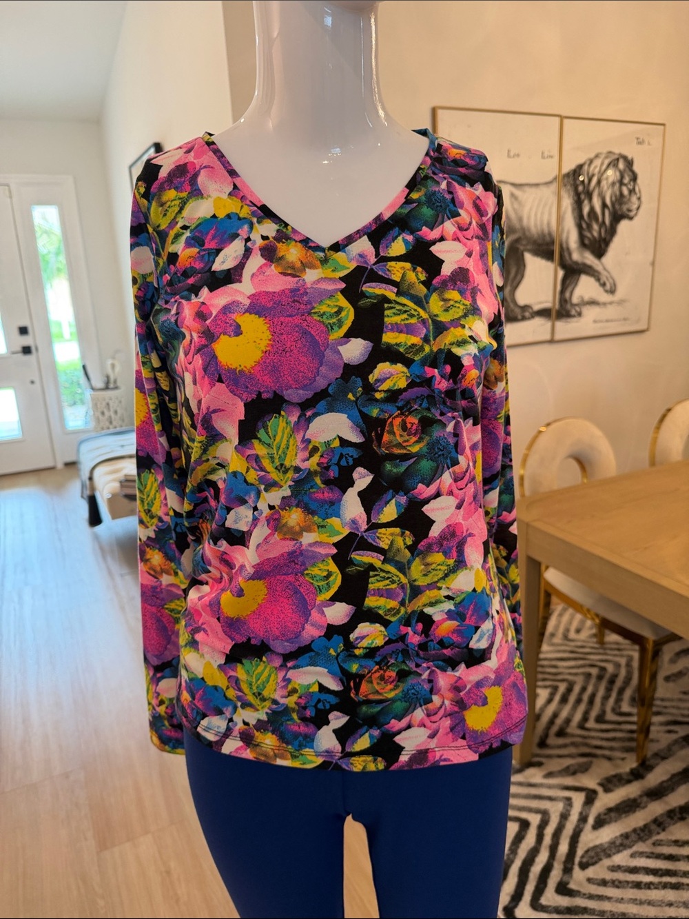 Serena Williams V-Neck Floral Top